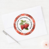 Aardbeienjam  label conserveringslabel (Envelop)