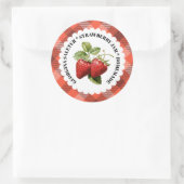 Aardbeienjam  label conserveringslabel (Tas)