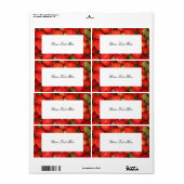 Aardbeienjam label stickers (Full Sheet)