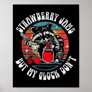Aardbeienjam maar geen grappige wasbeer voor manne poster