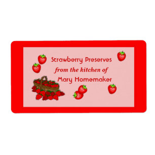 Aardbeienjam of Aardbei bewaart etiketten