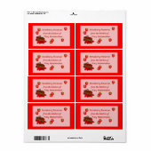 Aardbeienjam of Aardbei bewaart etiketten (Full Sheet)