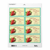 Aardbeienjam of bewaart 2 inblikpot etiket (Full Sheet)
