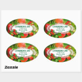 Aardbeienjam ~ ovale Sticker #3 (Vel)