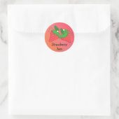 Aardbeienjam Ronde Sticker (Tas)