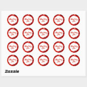 Aardbeienjam Ronde Sticker (Vel)