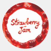Aardbeienjam Ronde Sticker (Voorkant)