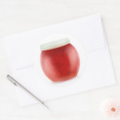 Aardbeienjam Ronde Sticker (Envelop)