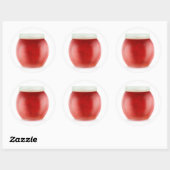 Aardbeienjam Ronde Sticker (Vel)