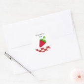 Aardbeienjam Ronde Sticker (Envelop)