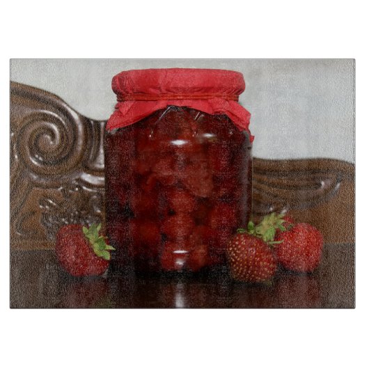 aardbeienjam snijplank (Voorkant)