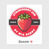 Aardbeienjam Sticker (Vel)