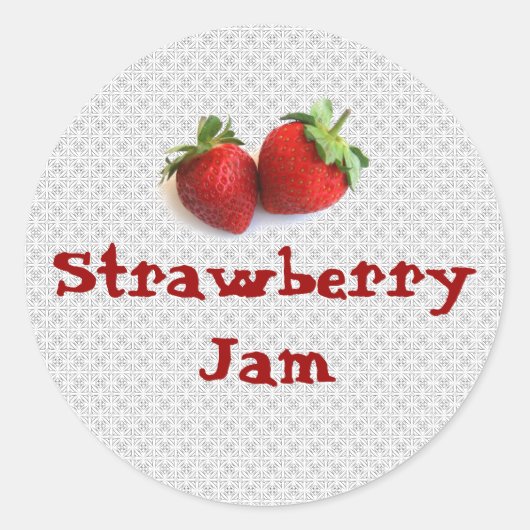 Aardbeienjam Sticker (Voorkant)