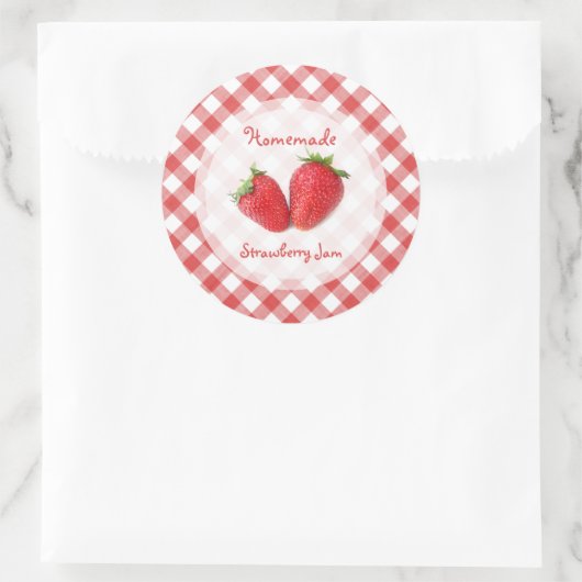 Aardbeienjam sticker (Tas)