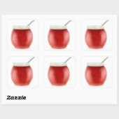Aardbeienjam Vierkante Sticker (Vel)