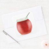 Aardbeienjam Vierkante Sticker (Envelop)