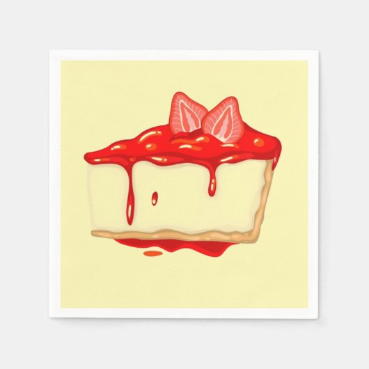 Aardbeienkaas namiddagnamiddagtheekfeest servet (Voorkant)