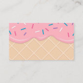 Aardbeienkann Cone Ice Cream Visitekaartje (Achterkant)