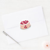 Aardbeienkap en Daisy Flowers Ronde Sticker (Envelop)