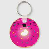 Aardbeienkat Donut Sleutelhanger Stretted (Voorkant)
