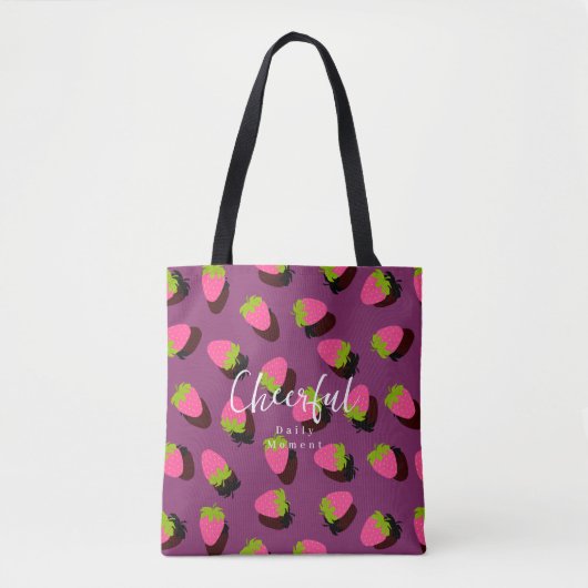 Aardbeienkers Tote Bag (Voorkant)