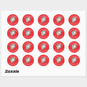Aardbeienketchup van keuken van potlabel ronde sticker (Vel)