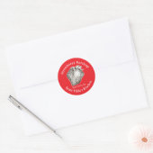 Aardbeienketchup van keuken van potlabel ronde sticker (Envelop)