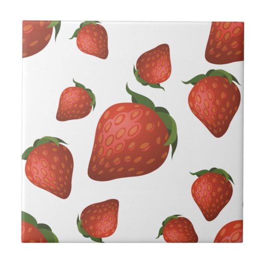 Aardbeienkeuken Tegeltje (Voorkant)