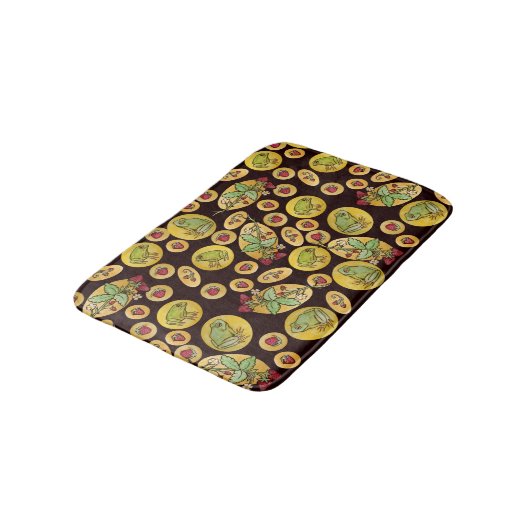 Aardbeienkikkers voor eeuver badmat (Gekanteld)