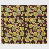 Aardbeienkikkers voor eeuver cadeaupapier (Vlak)