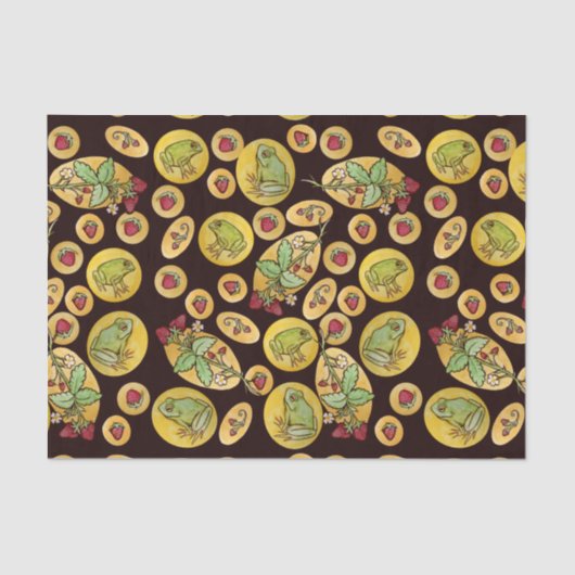 Aardbeienkikkers voor eeuver tissuepapier (Voorkant)