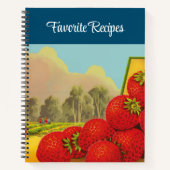  aardbeienkistje Art Spiral Recept Notitieboek (Voorkant)