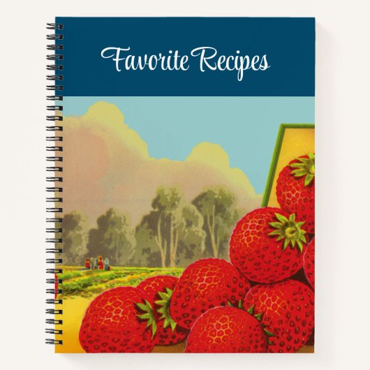  aardbeienkistje Art Spiral Recept Notitieboek (Voorkant)