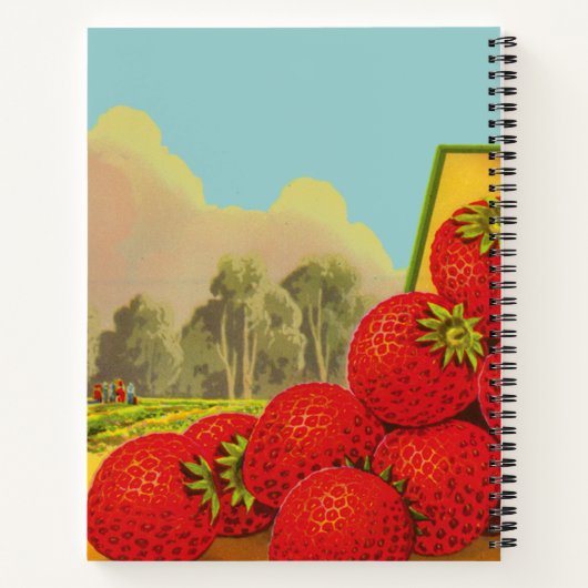  aardbeienkistje Art Spiral Recept Notitieboek (Achterkant)