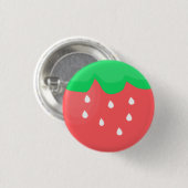 aardbeienknop ronde button 3,2 cm (Voorkant /achterkant)