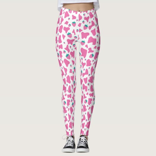 Aardbeienkoe Leggings (Voorkant)