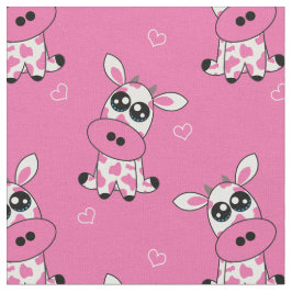 🍓 aardbeienkoeien met hart, roze, aangepast forma stof