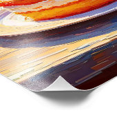 Aardbeienkoek en koffie Delight Foto Afdruk (Hoek)