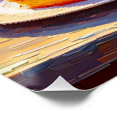 Aardbeienkoek en koffie Delight Perfect Poster (Hoek)