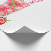 Aardbeienkoel Drink Vruchten Verpakkingspapier Cadeaupapier (Hoek)
