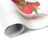 Aardbeienkoel Drink Vruchten Verpakkingspapier Cadeaupapier (Rol Hoek)