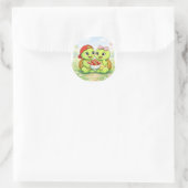 Aardbeienkom Ronde Sticker (Tas)