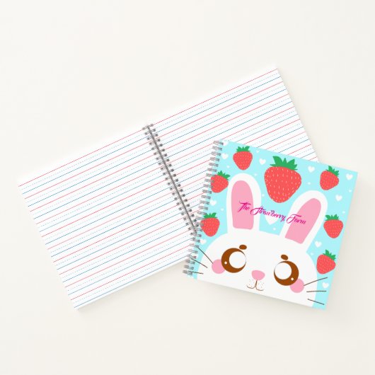 aardbeienkonijn notitieboek (Binnen)