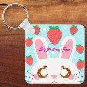 aardbeienkonijn sleutelhanger (Voorkant)