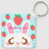 aardbeienkonijn sleutelhanger (Achterkant)