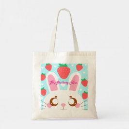 aardbeienkonijn tote bag
