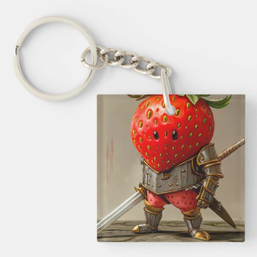 Aardbeienkrijger Sleutelhanger (Voorkant)