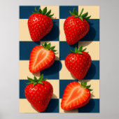 Aardbeienkunst, Vruchtbold Poster (Voorkant)