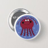 aardbeienkwal ronde button 5,7 cm (Voorkant /achterkant)