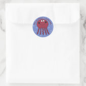 aardbeienkwal ronde sticker (Tas)